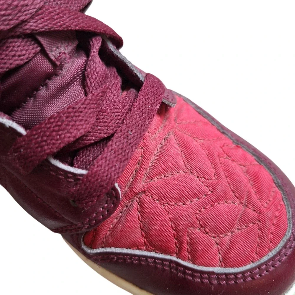 Nike Air Jordan 1 Mid SE Red Quilt High Top Youth Kids‎ Shoes Sneakers  3.5Y